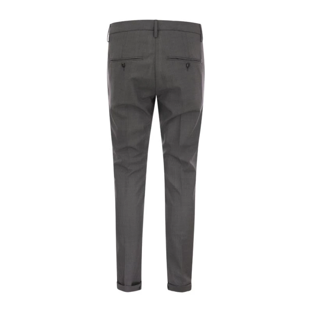 Dondup Stretch Wol Slim-fit Broek Gray Heren