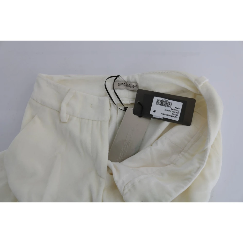 Ermanno Scervino Witte Regular Fit Broek White Dames