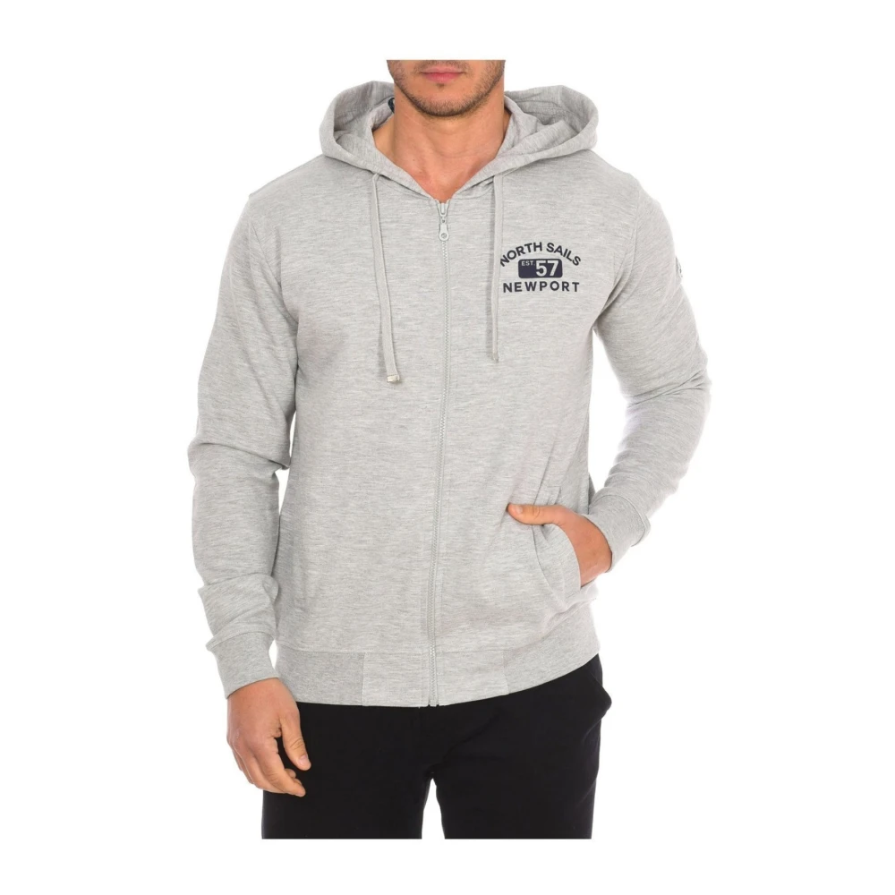 North Sails Grijze Rits Trui Gray Heren