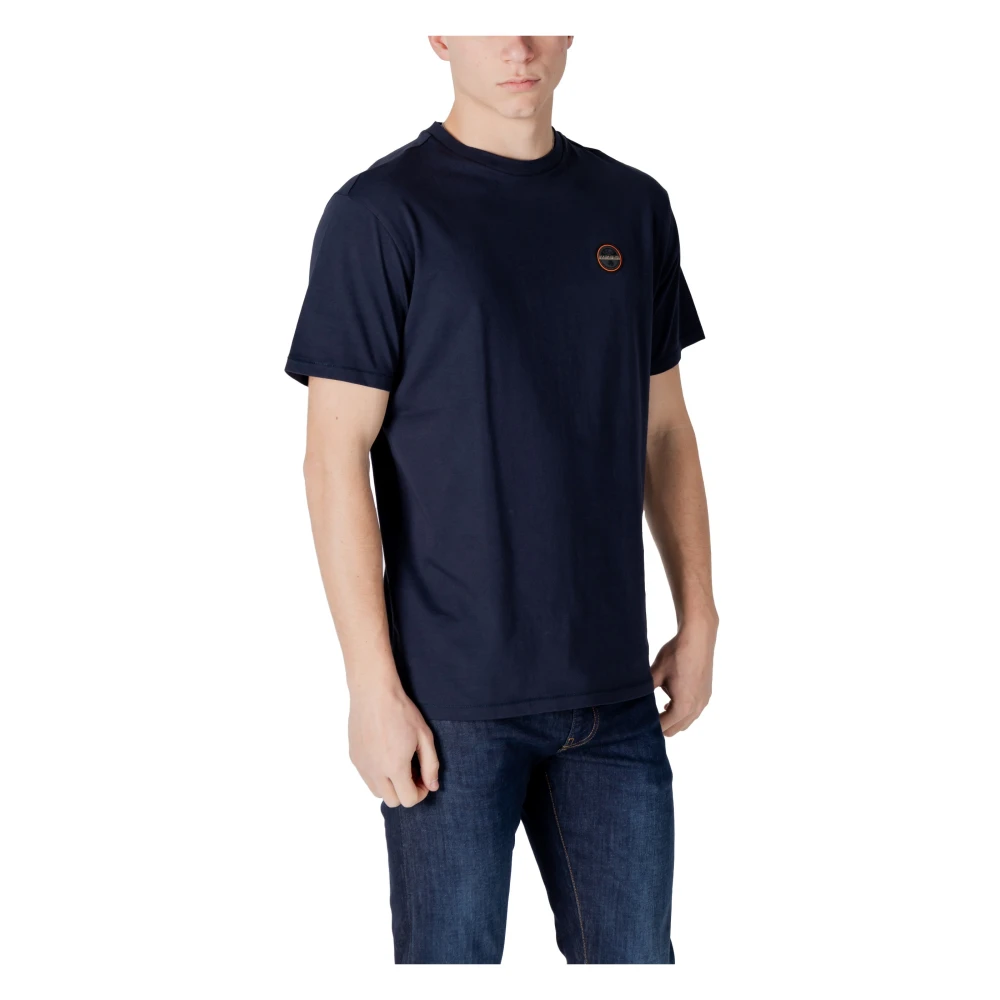 Napapijri Blauw Katoenen T-shirt voor Lente Blue Heren