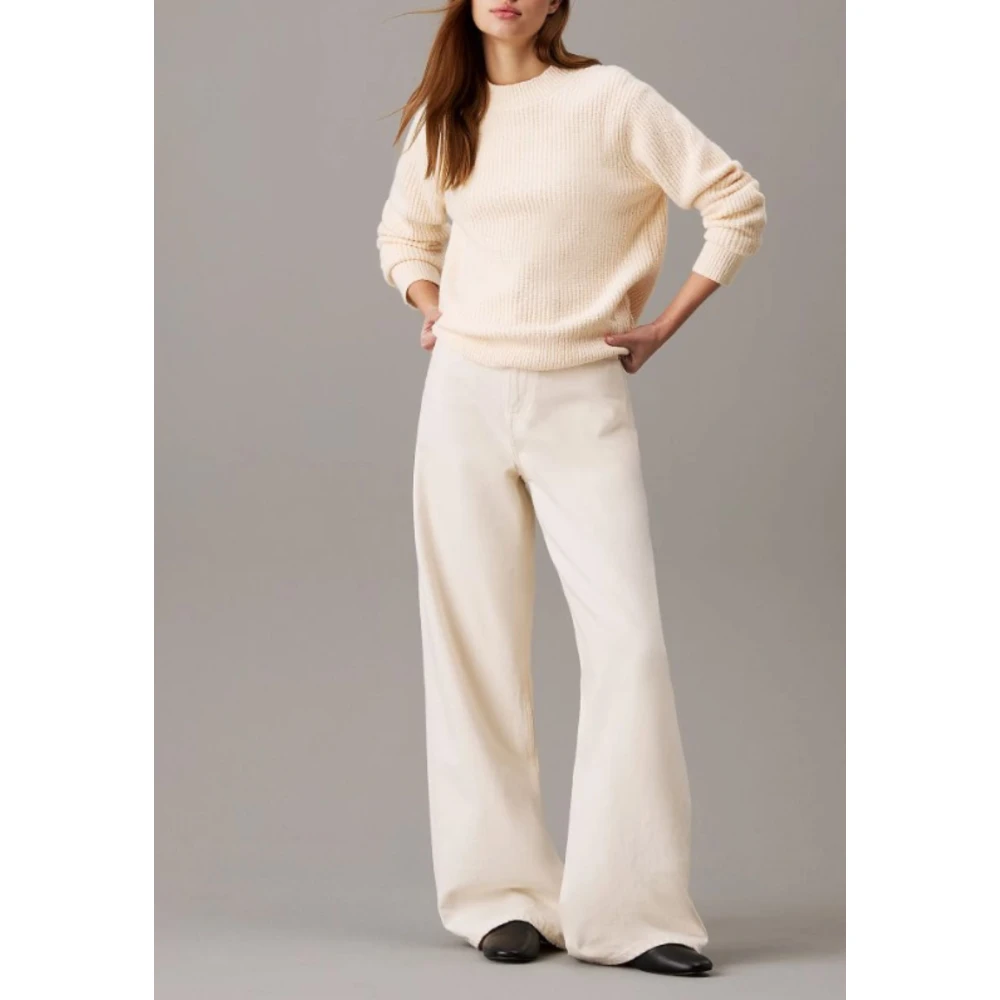 Calvin Klein Boucle Rib Relax Sweater Beige Dames
