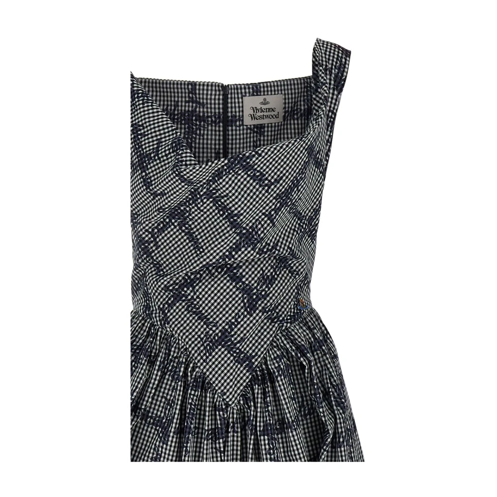 Vivienne Westwood Zwart Asymmetrische Hals Mouwloze Gerende Rok Gray Dames