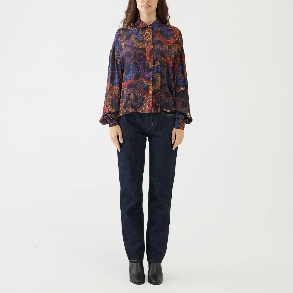 Just Cavalli Slangenprint Viscose Shirt Multicolor Dames