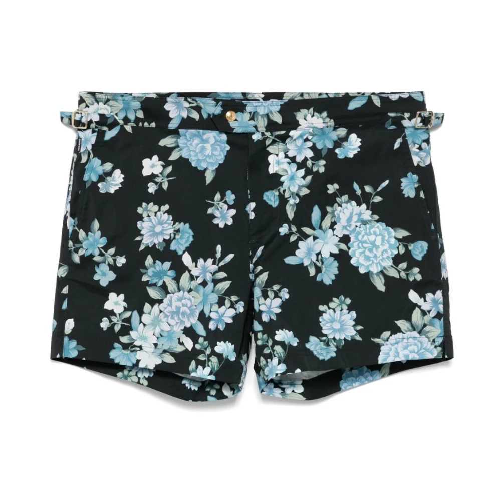 Tom Ford Bloemenprint Zwemshorts Blue Heren