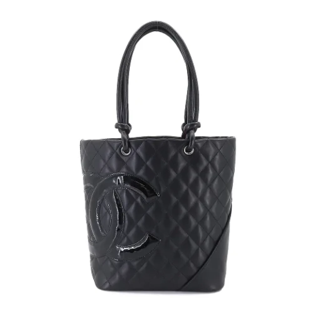Chanel Vintage Pre-owned Leather totes Black Dames