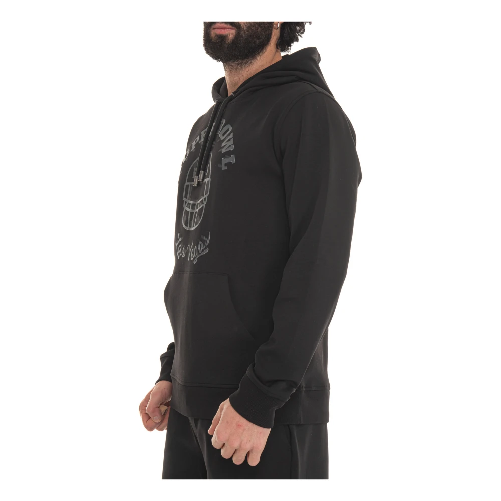 Boss W-Receiver-Nfl Sweatshirt with hood Black Heren