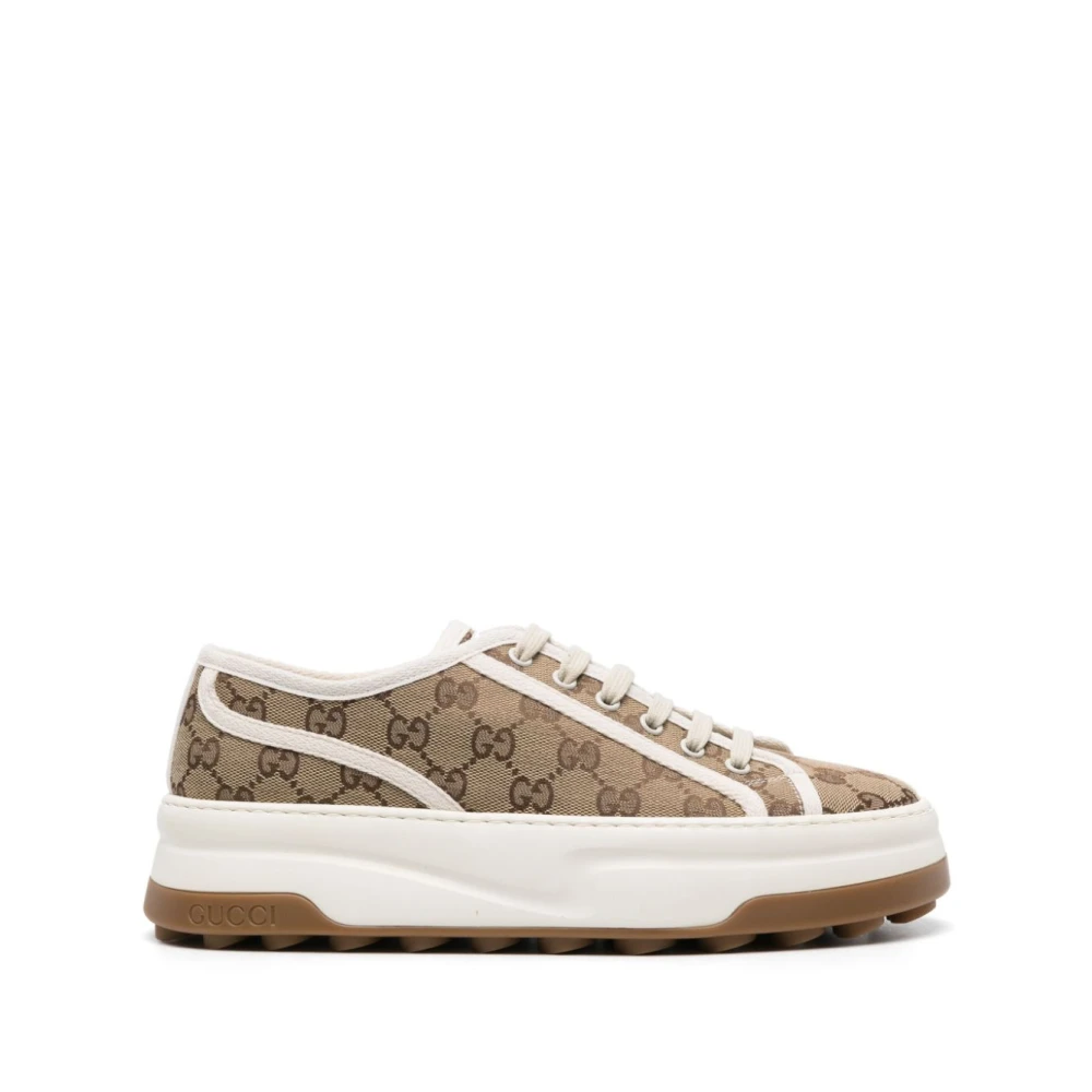 Gucci Beige en ebbenhouten Original GG sneakers Beige Dames