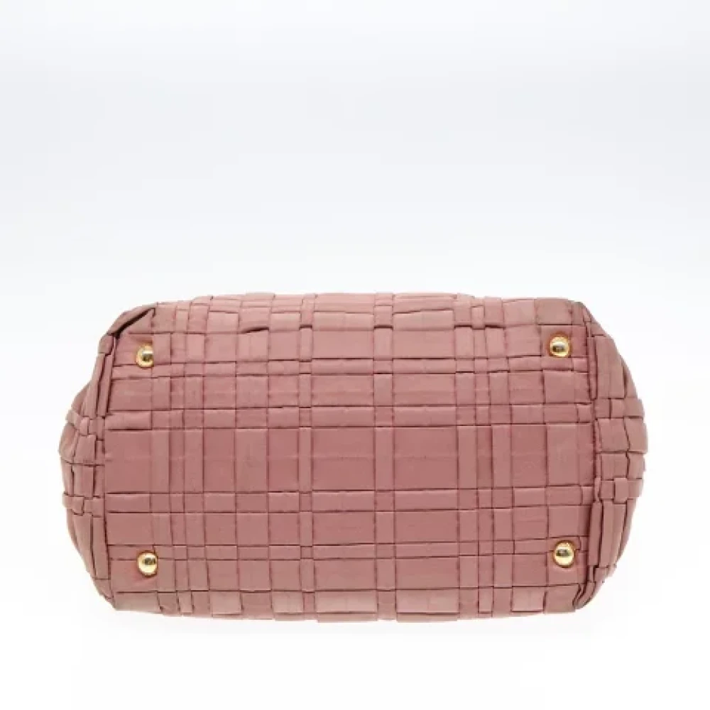 Prada Vintage Pre-owned Nylon handbags Brown Dames