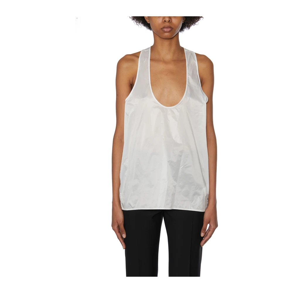 Christian Boaro Nylon Tank Top White Dames