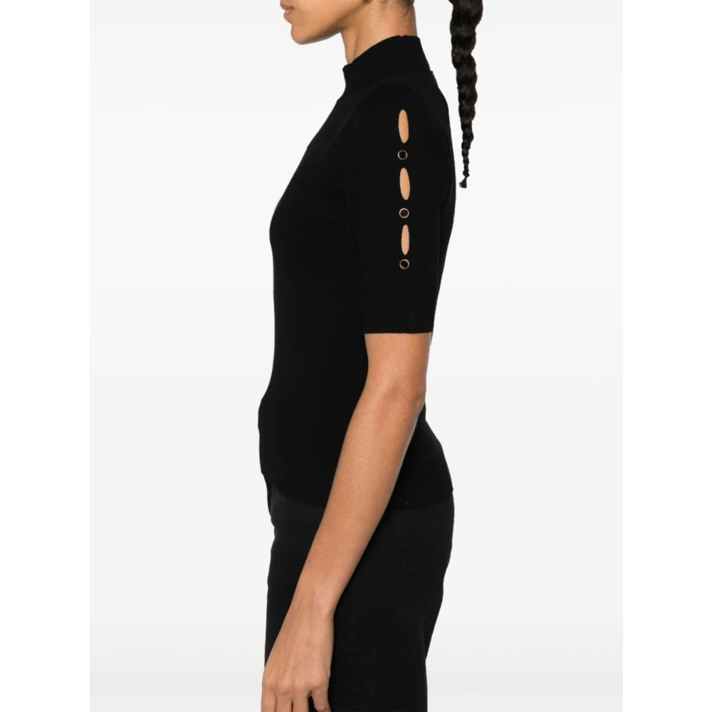 Twinset Studded High Neck Black Sweaters Black Dames