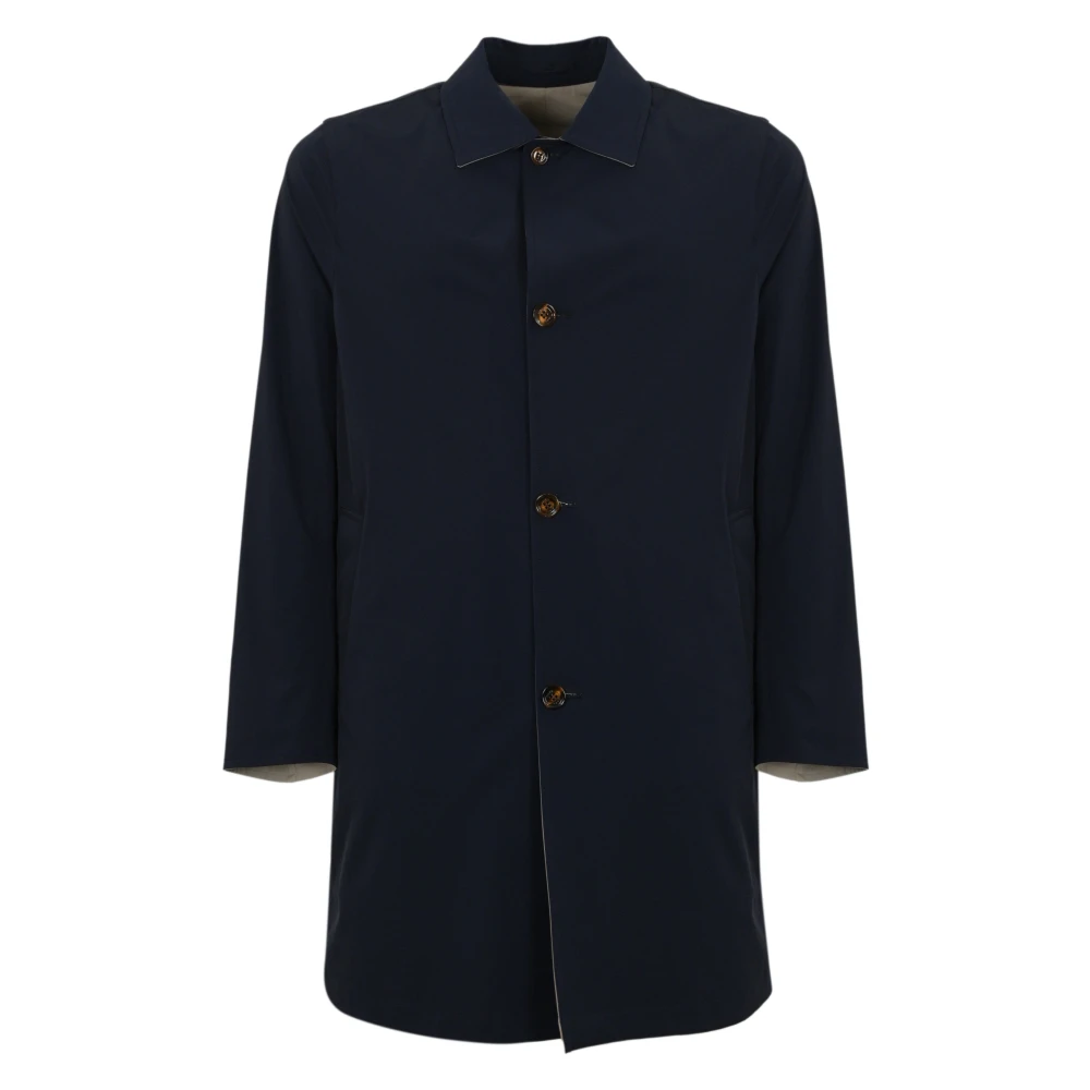 Kired Omkeerbare technische stofjas Blauw Beige Blue Heren