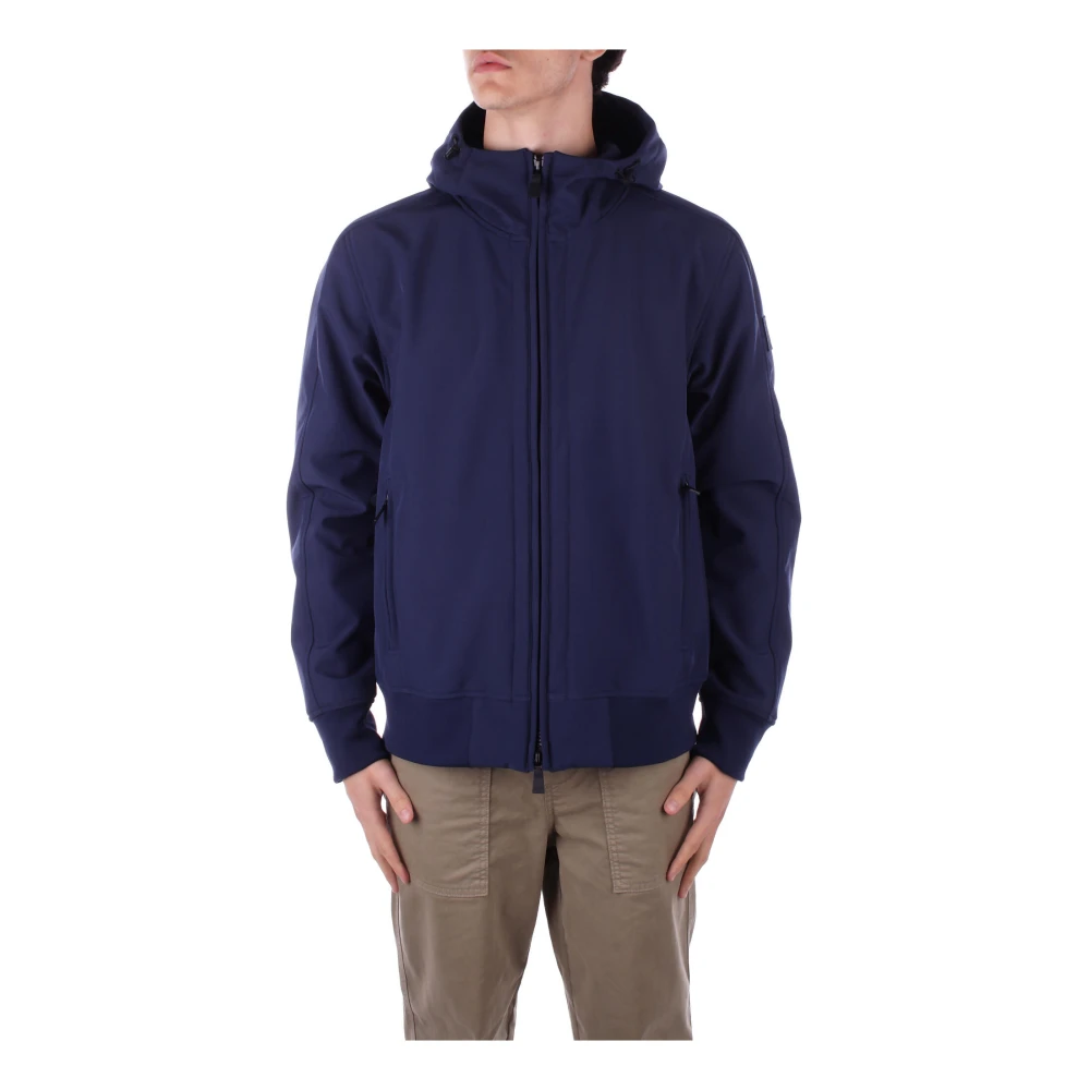 add Blauwe hoodie met ritssluiting zakken Blue Heren