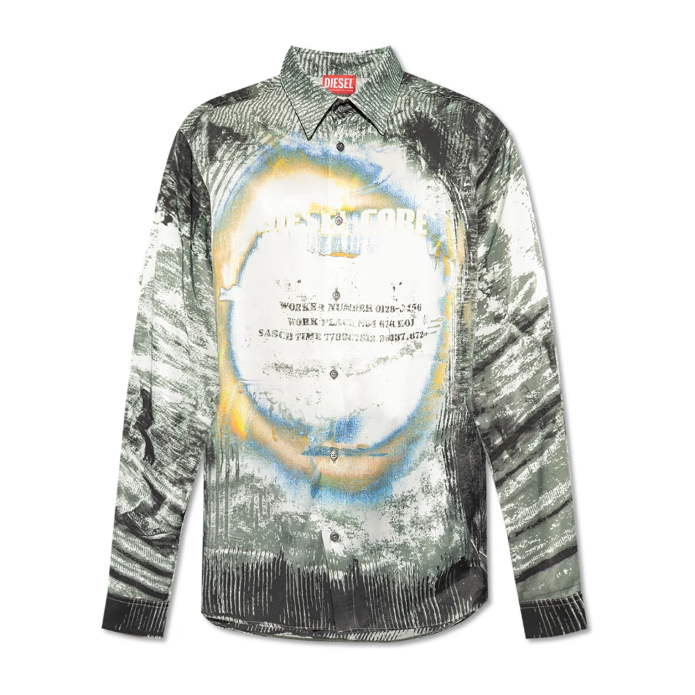 Diesel Gedrukt Shirt S-Gacy Multicolor Heren