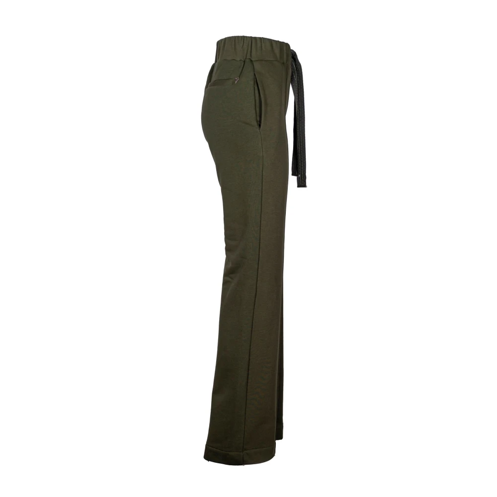 Dondup Stijlvolle Wijde Broek Green Dames