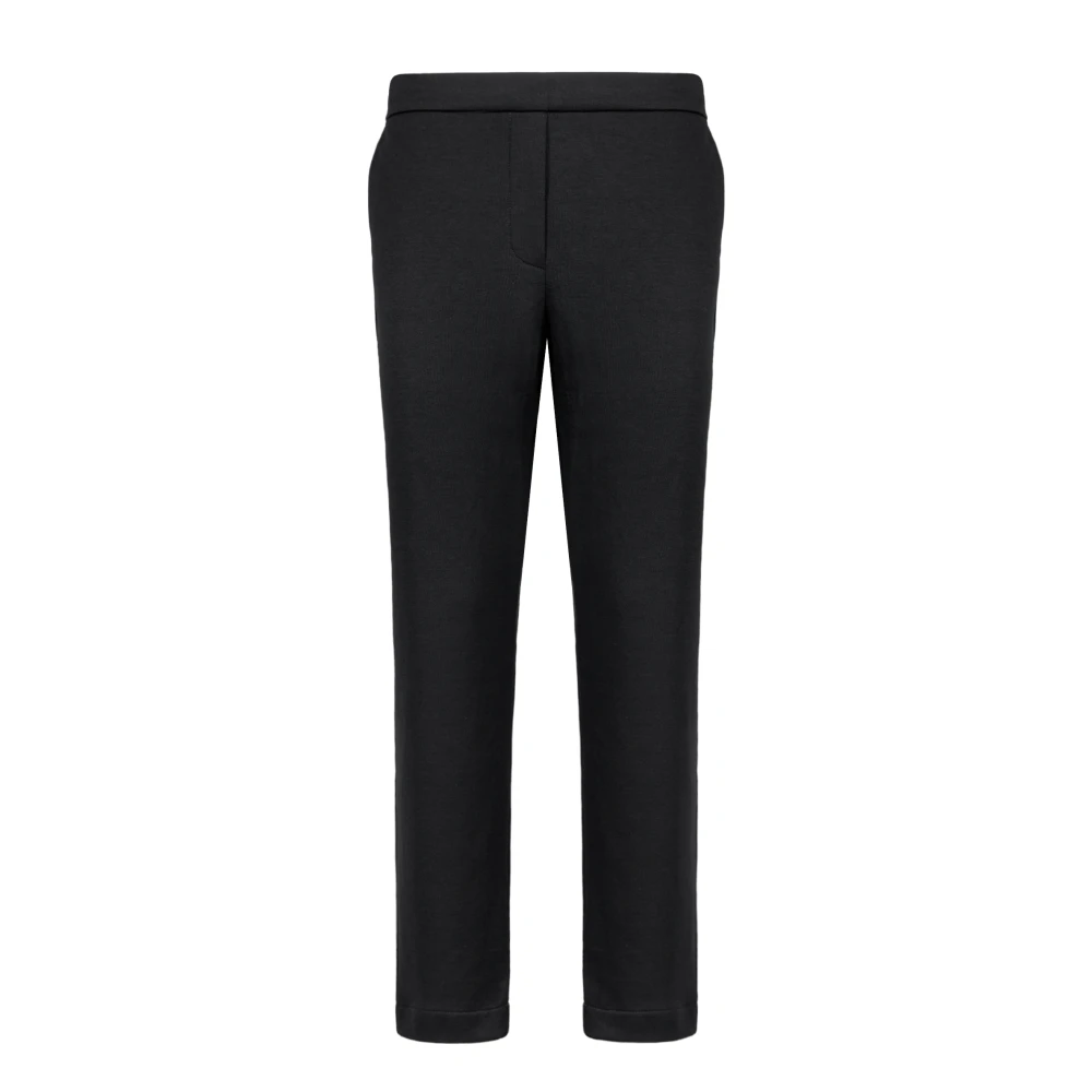 People of Shibuya Elastische technische sweatpants met chinos stijl Black Dames