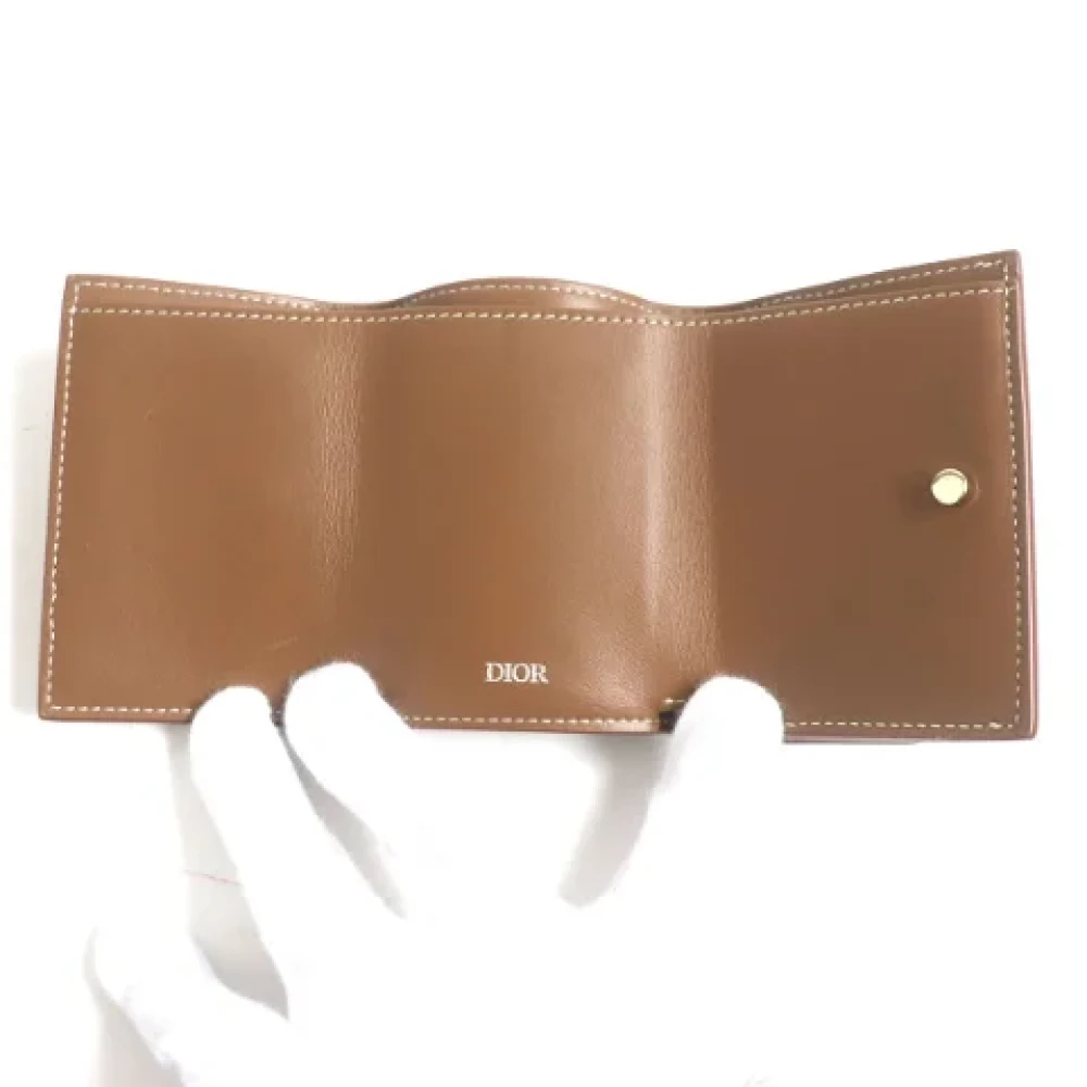Dior Vintage Pre-owned Leather wallets Brown Dames