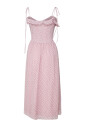 pink-retro-ruffled-neckline-dress
