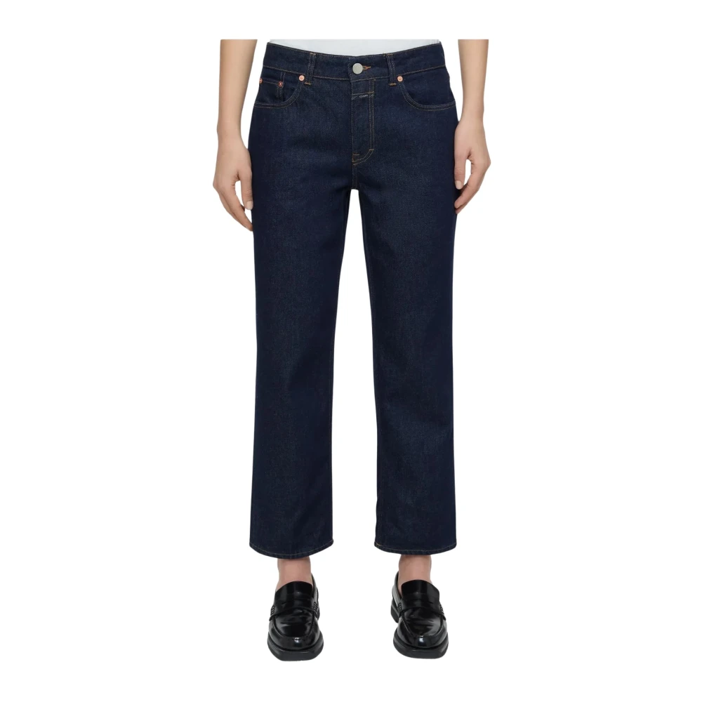 Closed Blue Straight Fit Jeans, Female, W27, Dark Denim Jeans
