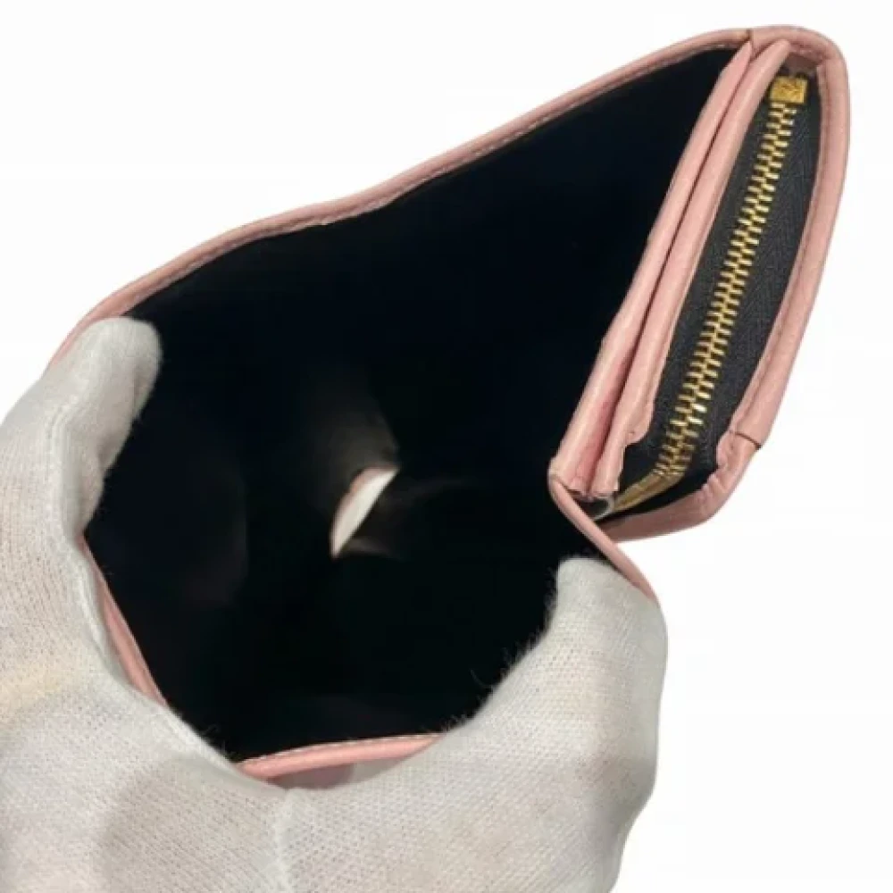 Loewe Pre-owned Leather wallets Pink Dames