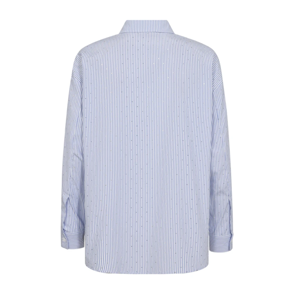 Freequent Gestreepte blouse met hotfix strass Blue Dames