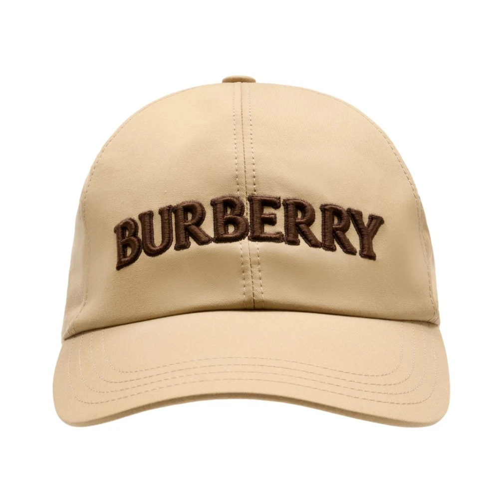 Burberry Unisex Beige Hats & Caps, M, Logo Gabardine Baseball Cap