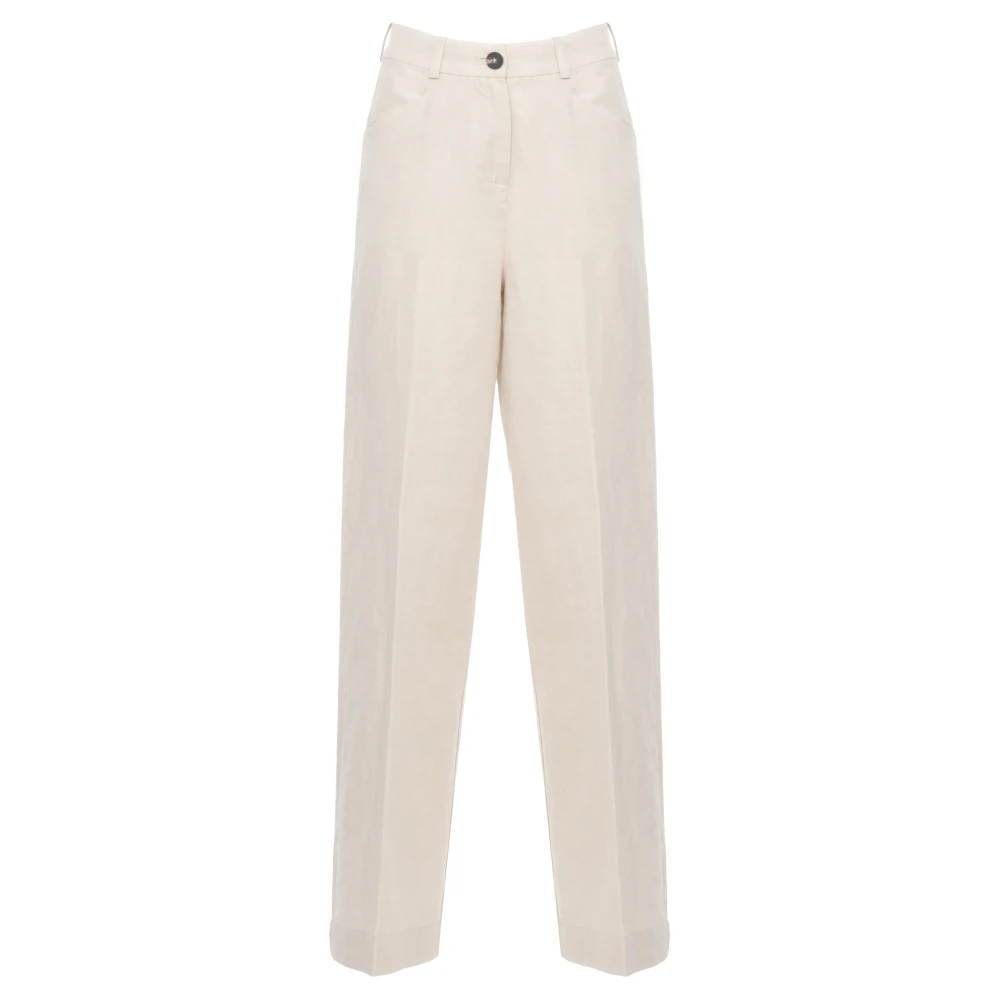 Rrd Women's Beige Palazzo Trousers - Wide Trousers - M - Trousers