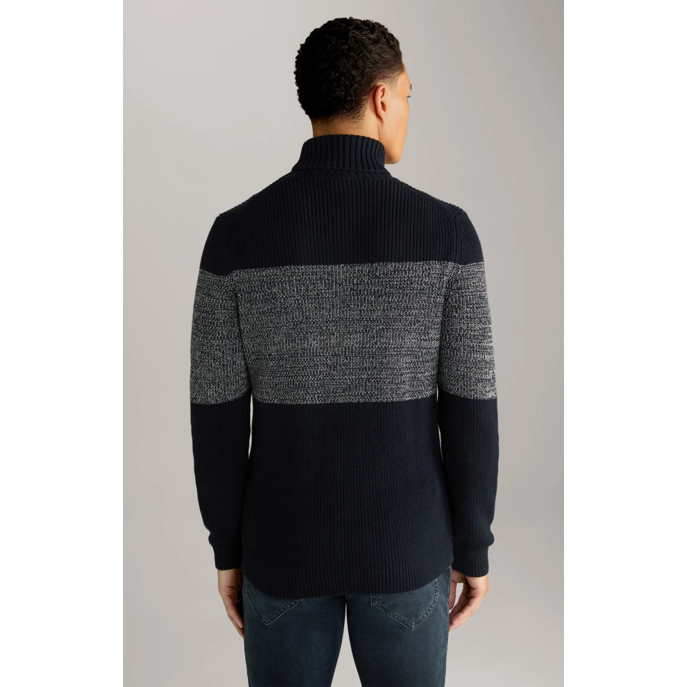 Joop! Gebreide Trui met Contraststreep Blue Heren