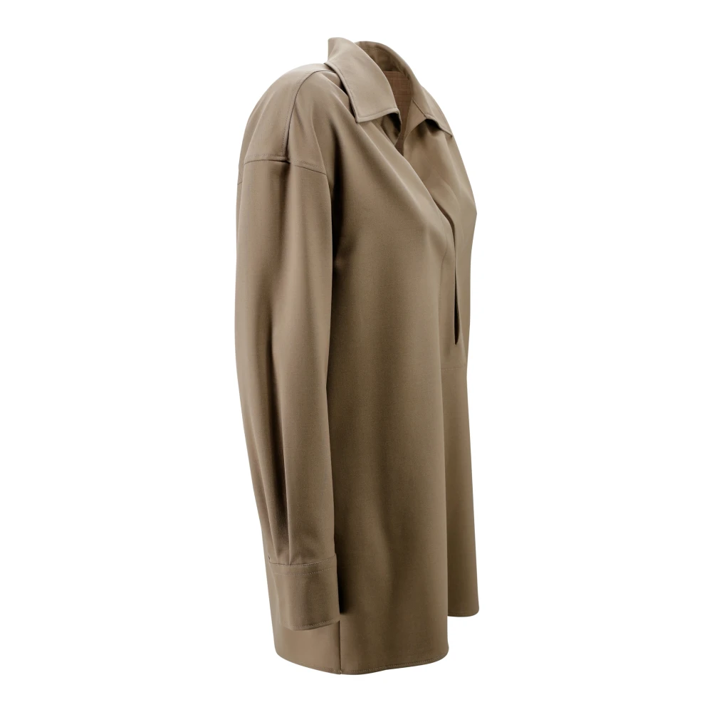 Philosophy di Lorenzo Serafini Beige Overhemd met Spreidkraag Beige Dames