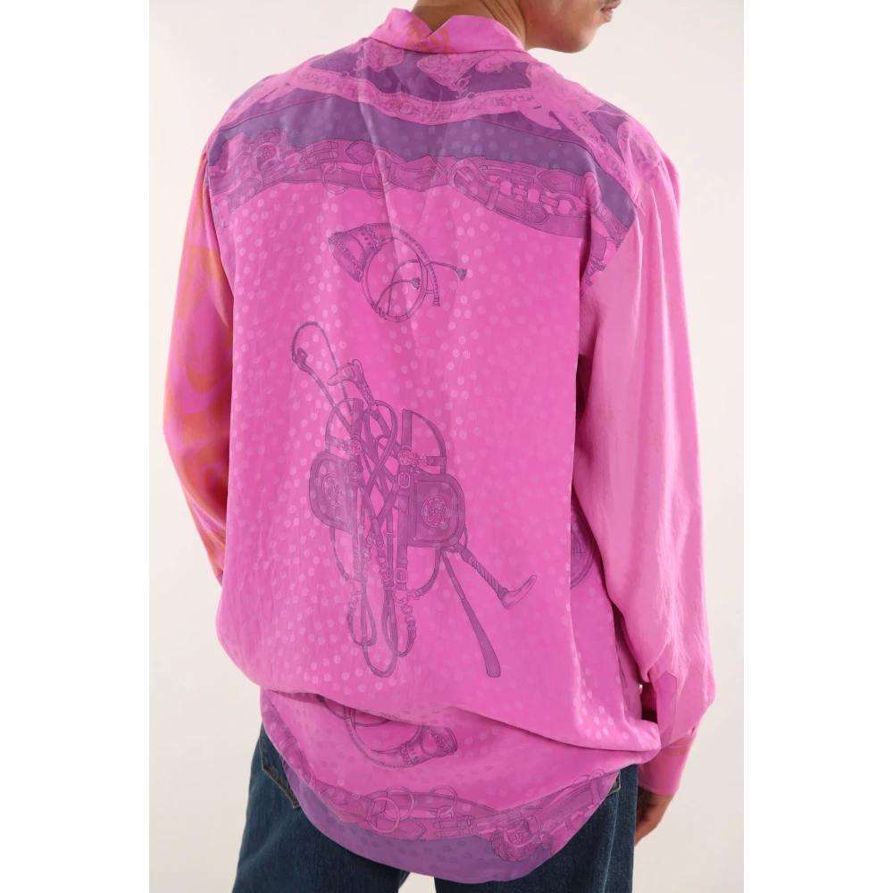Magliano Zijden Roze Overschot Shirt Multicolor Heren
