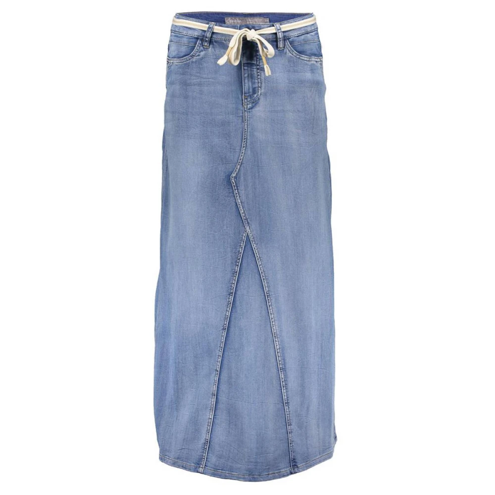 Geisha Elegante Denim Rok Blue Dames