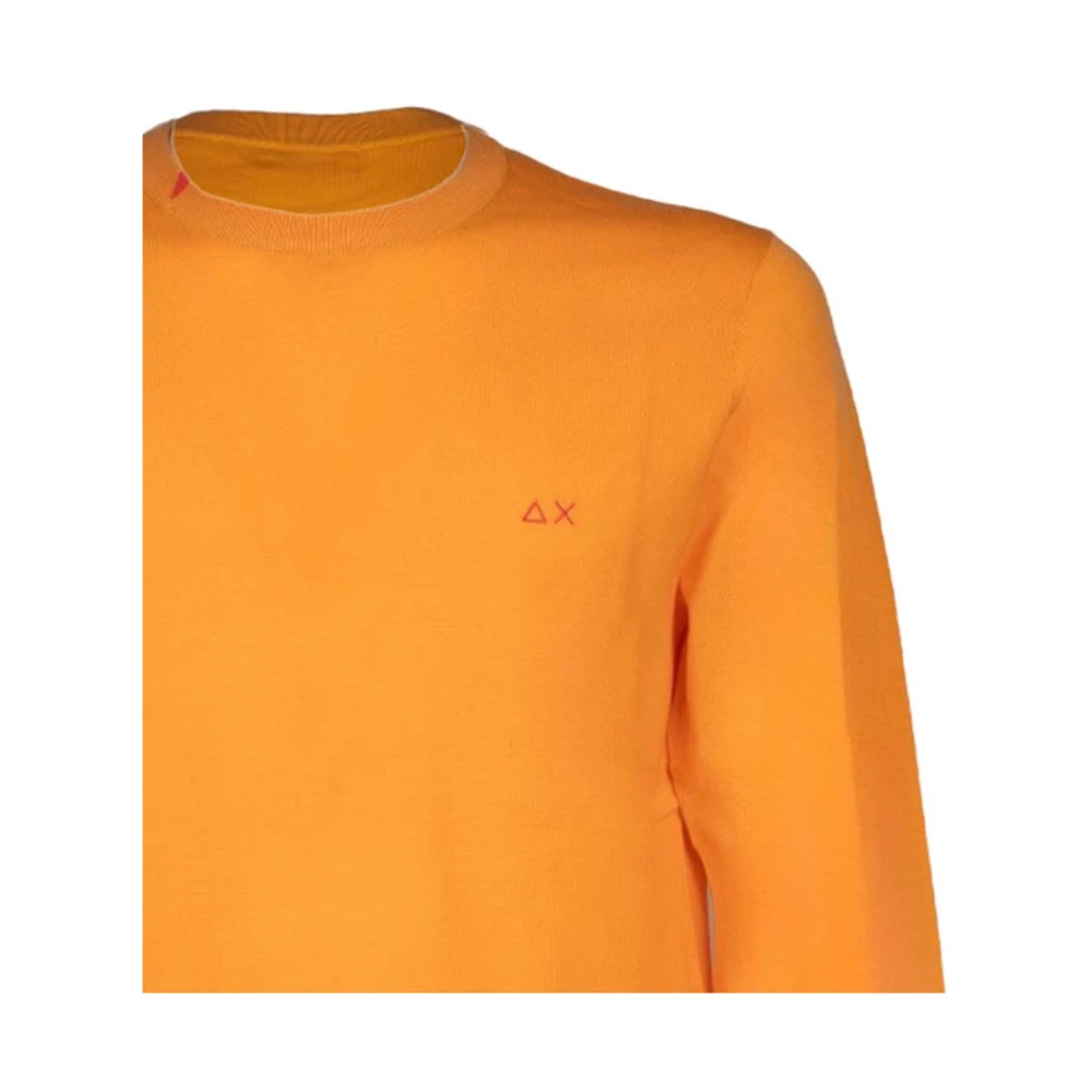 Sun68 Oranje Solid Ronde hals T-shirt Orange Heren