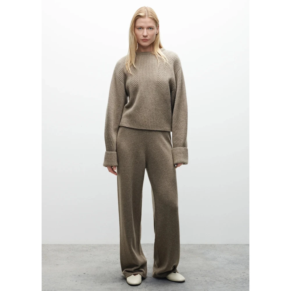 Arma Zachte Cashmere Trui Grijs Taupe Beige Dames