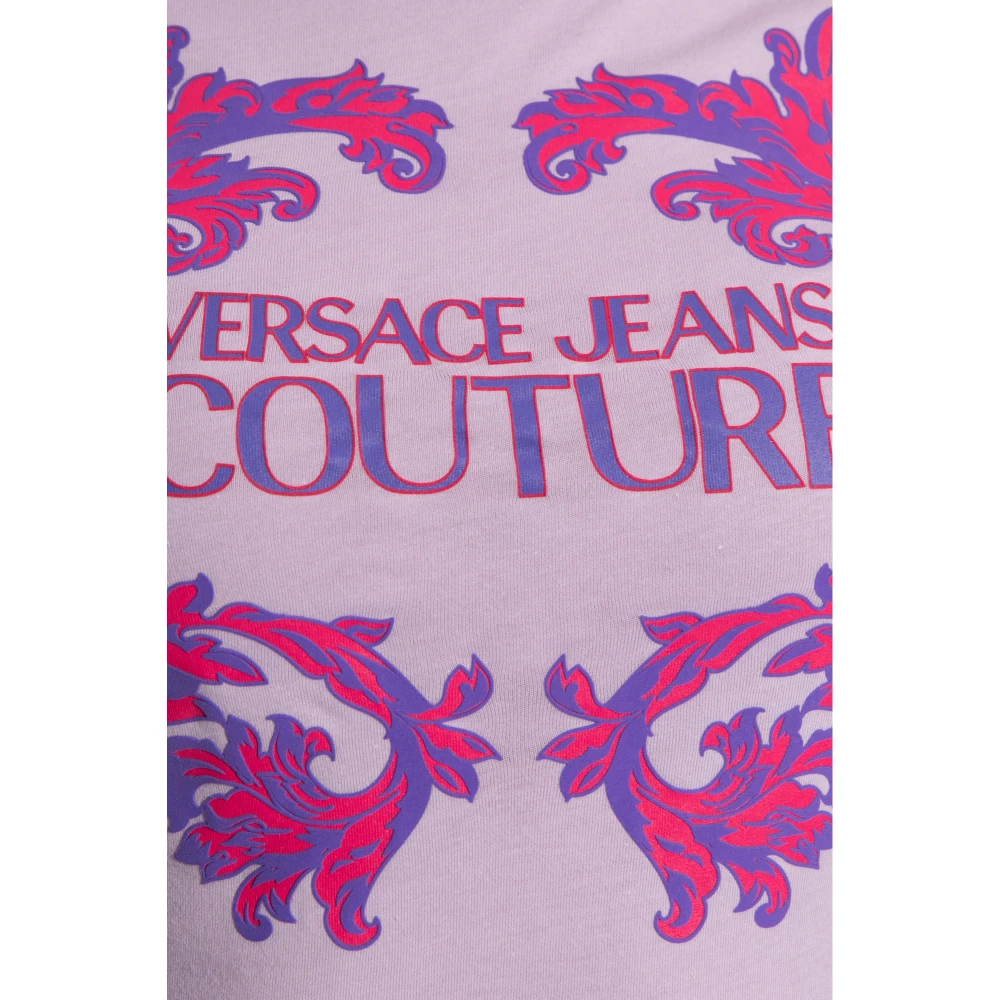 Versace Jeans Couture Bedrukte jurk Purple Dames