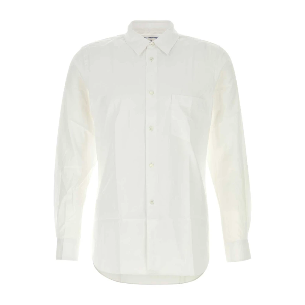 Comme des Garçons Witte Poplin Overhemd Klassieke Stijl White Heren