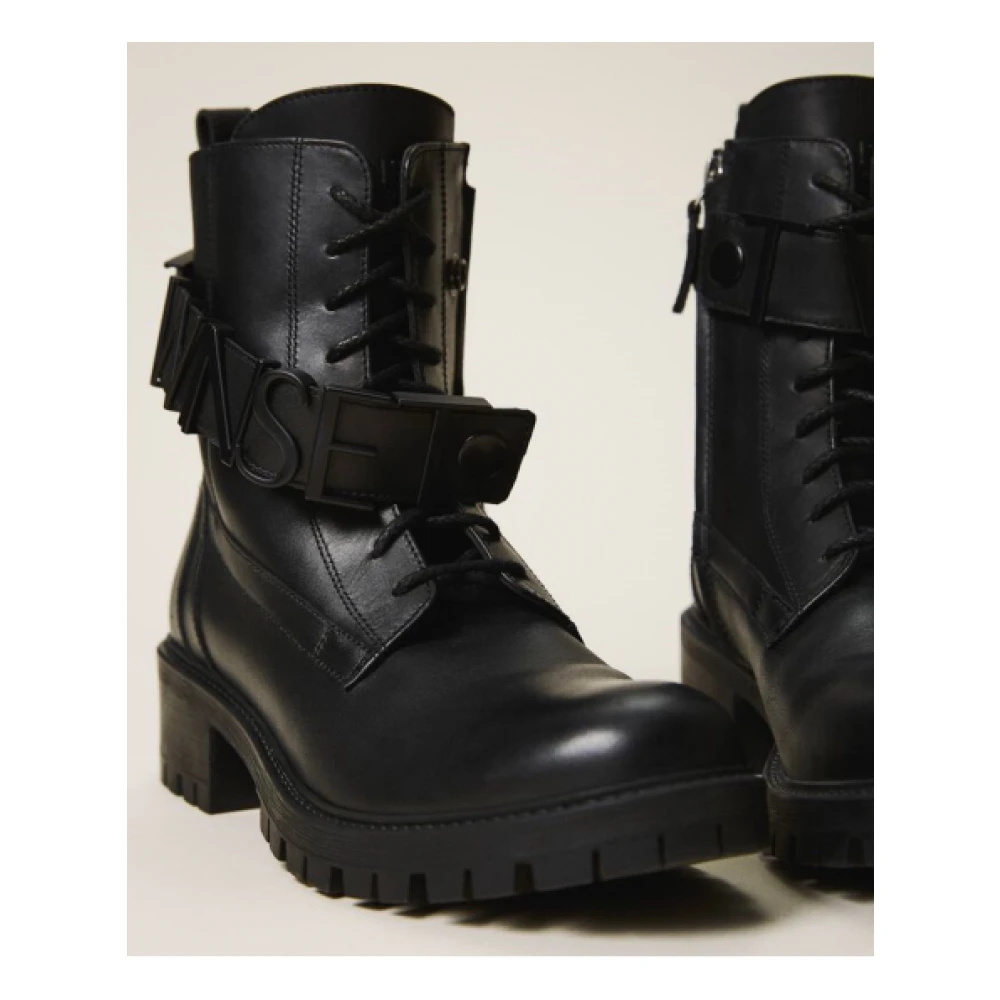 Twinset Lace-up Boots Black Dames