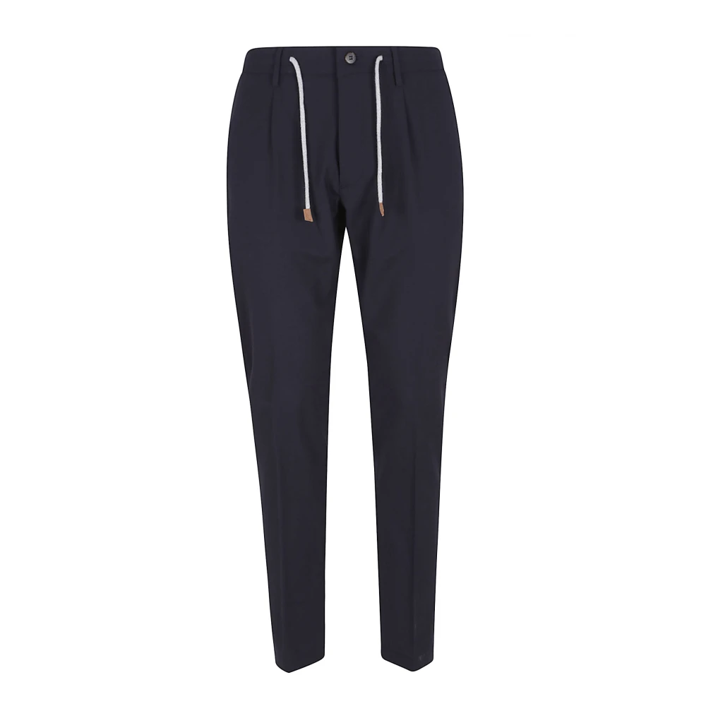 Eleventy Men's Blue Jogger-Style Trousers - Slim-Fit Trousers - W30 - Trousers