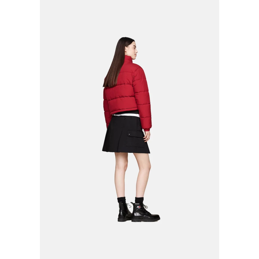 Tommy Jeans Stijlvolle Jas voor Mannen Red Dames