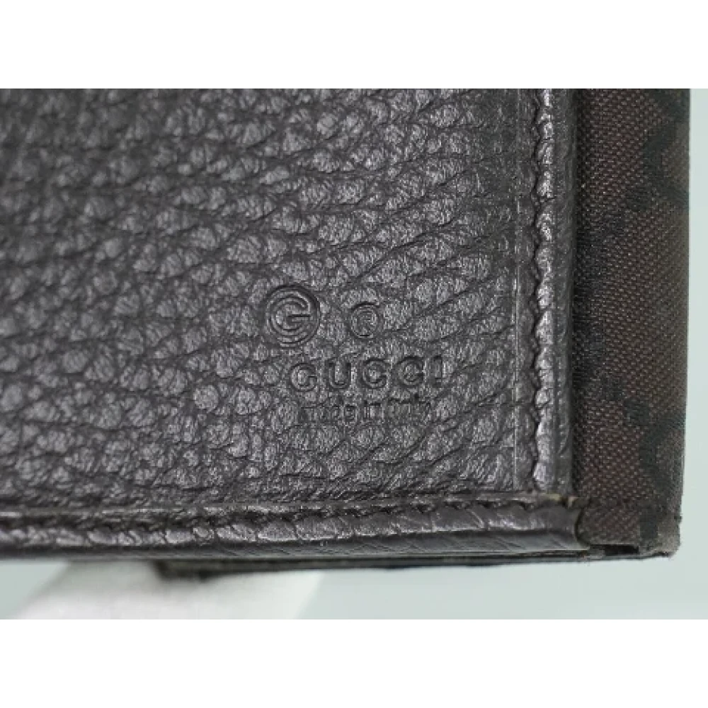 Gucci Vintage Pre-owned Fabric wallets Brown Dames