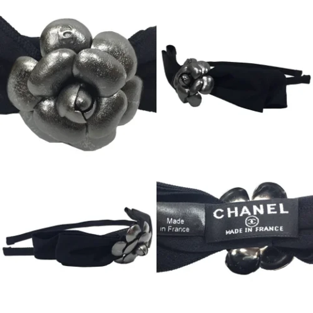 Chanel Vintage Pre-owned Fabric hair-accessories Black Dames