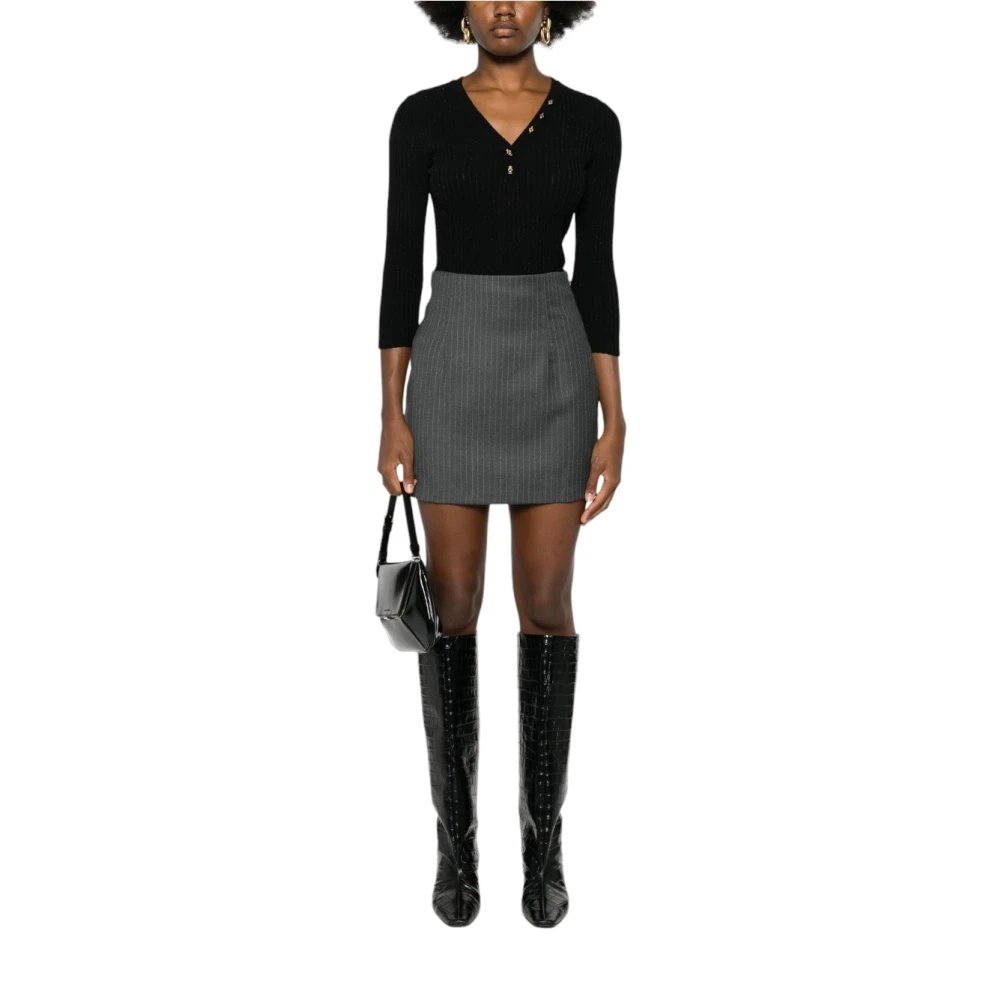 Elisabetta Franchi Stijlvolle Gebreide Top Black Dames