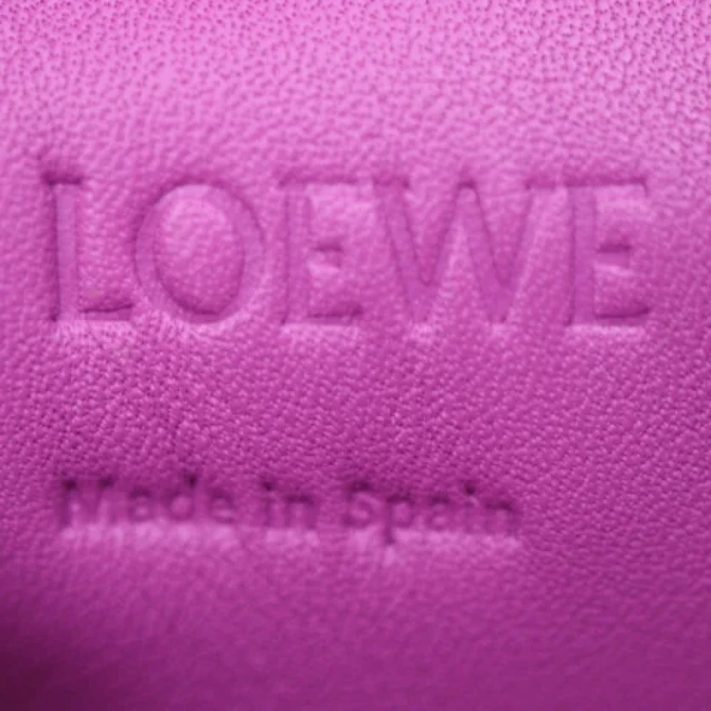 Loewe Pre-owned Leather crossbody-bags Purple Dames