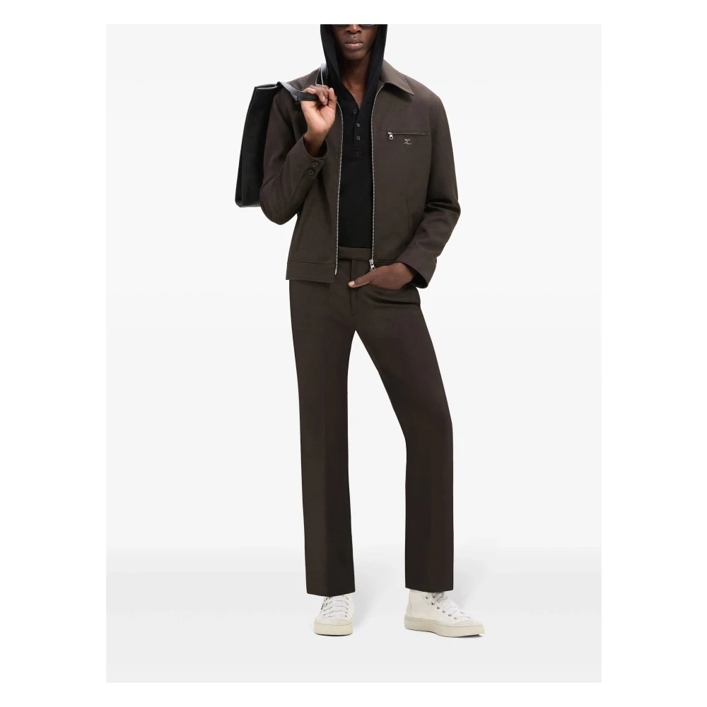 Courrèges Retro Twill Jacket Brown Heren