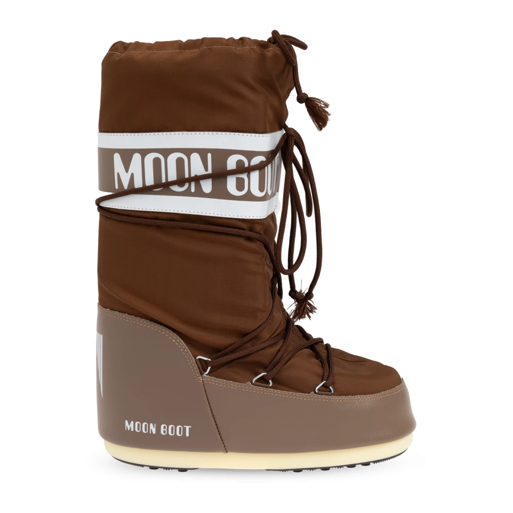 Moon Boot Women's Brown Snow Boots Icon Nylon