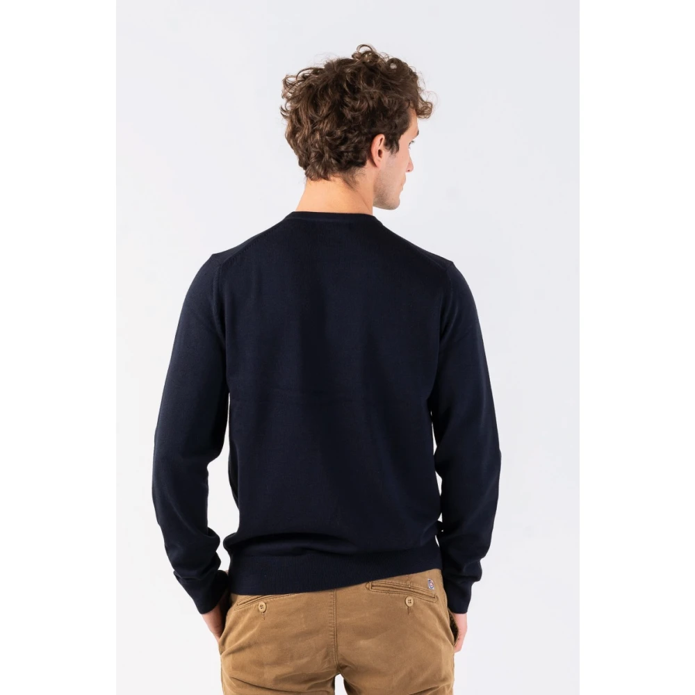 Fred Perry Navy Blauw Stijlvolle Gebreide Kleding Blue Heren