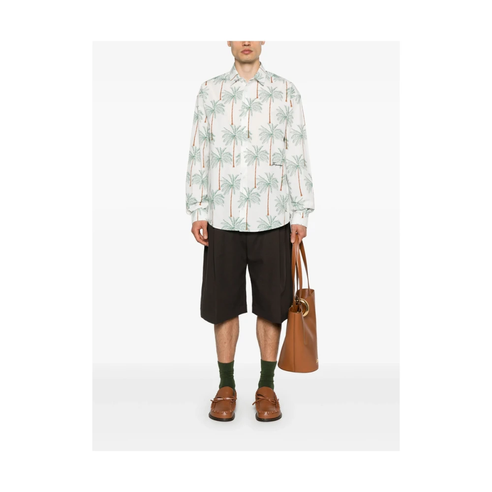 Jacquemus Overhemd met Grafische Print en Knopen White Heren