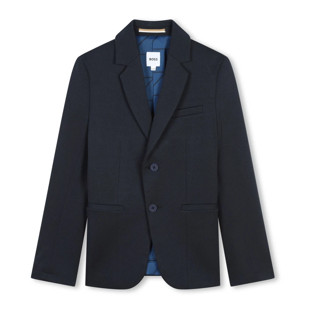 Hugo Boss Elegant ceremoni jacka med livligt tryck Blue, Unisex