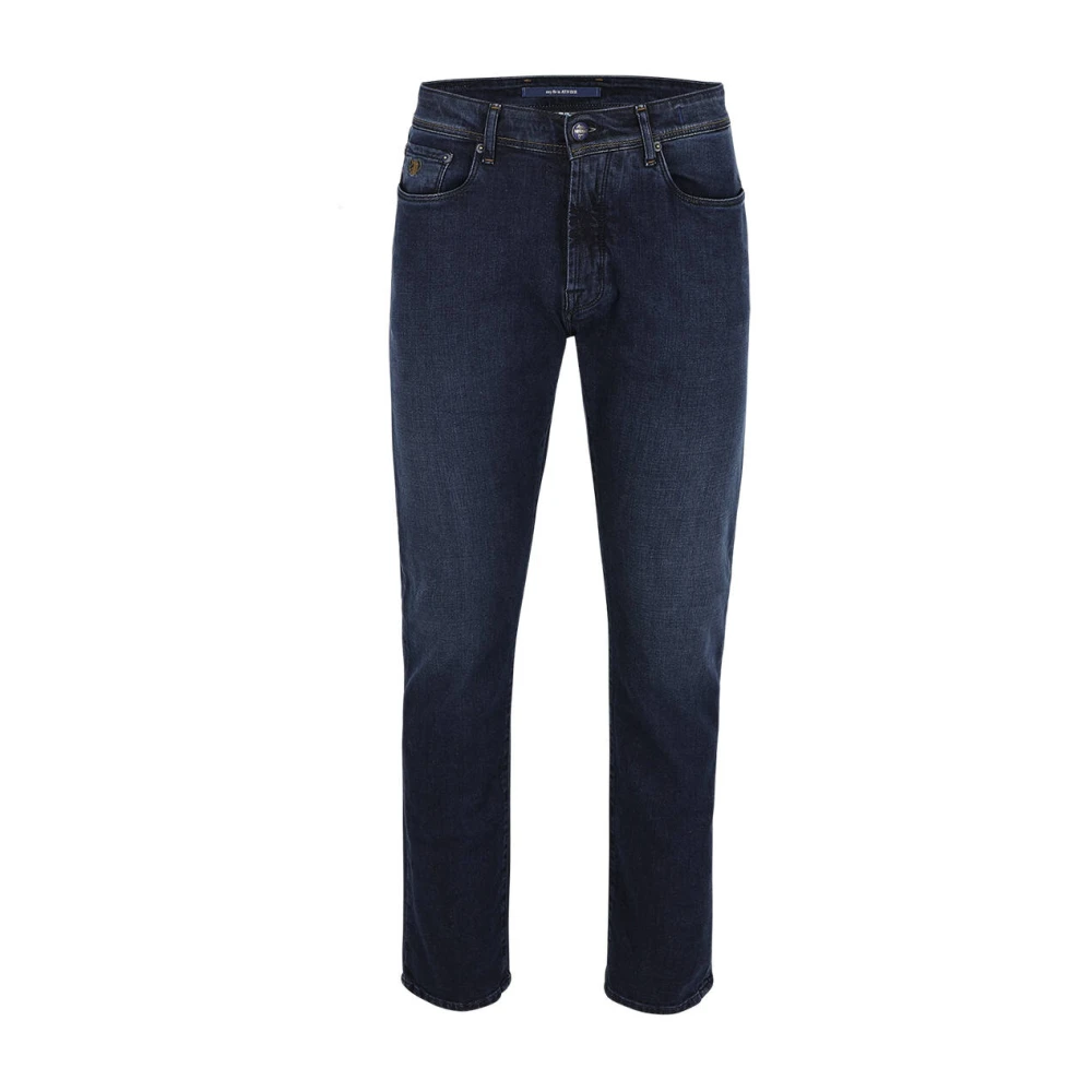 Atelier Noterman Denim Jeans in Rustiek Groen Blue Heren