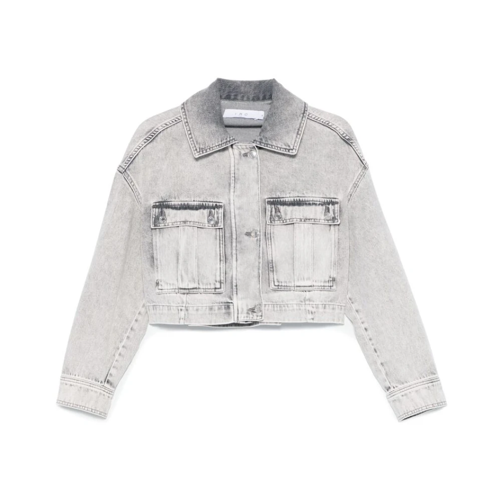 IRO Klassieke Grijze Knoopsluiting Buitenkleding Gray Dames