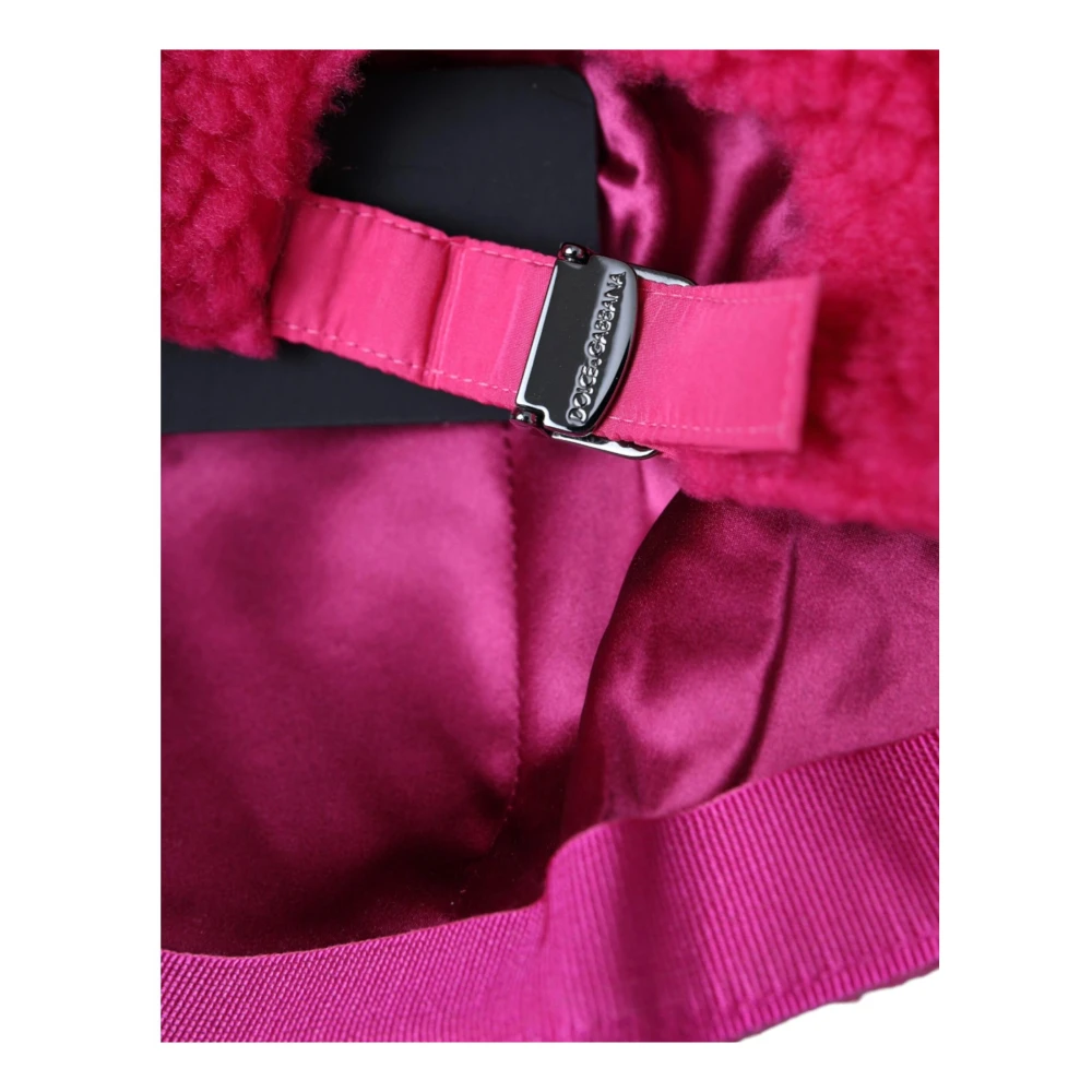 Dolce & Gabbana Roze Pluche Baseballpet Pink Heren