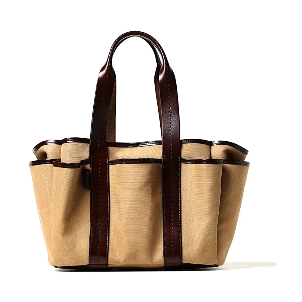 Max Mara Stijlvolle Leren Tas voor Vrouwen Brown Dames